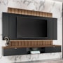 Home Suspenso Illusion 2.2 Preto/Castanho para TV até 70” - HB Móveis