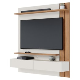 Home Suspenso Juriti 1.5 Ripado Off White Matte/Freijó para TV até 65” - Colibri Home Suspenso Juriti 1.5 Ripado Off White Matte/Freijó para TV até 65” - Colibri