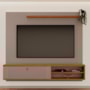 Home Suspenso Laredo 160cm Grigio Fosco/Cinamomo Mel para TV até 65” - Mobler