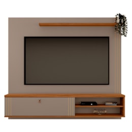 Home Suspenso Laredo 160cm Grigio Fosco/Cinamomo Mel para TV até 65” - Mobler Home Suspenso Laredo 160cm Grigio Fosco/Cinamomo Mel para TV até 65” - Mobler