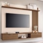 Home Suspenso Lets 1.6 Castanho/Off White para TV até 55” - HB Móveis