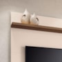 Home Suspenso Lets 1.6 Castanho/Off White para TV até 55” - HB Móveis