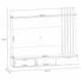 Home Suspenso Lets 1.6 Castanho/Off White para TV até 55” - HB Móveis