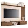 Home Suspenso Lets 1.6 Castanho/Off White para TV até 55” - HB Móveis
