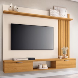 Home Suspenso Lets 1.6 Cinamomo/Off White para TV até 55” - HB Móveis Home Suspenso Lets 1.6 Cinamomo/Off White para TV até 55” - HB Móveis