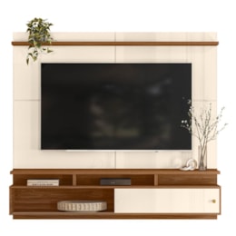 Home Suspenso Morretes 180cm Off White/Amêndoa para TV até 70” - Mobler Home Suspenso Morretes 180cm Off White/Amêndoa para TV até 70” - Mobler