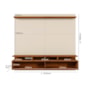 Home Suspenso Morretes 180cm Off White/Canela para TV até 70” - Mobler