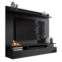 Home Suspenso Noruega Preto para TV até 55” - Móveis Leão Home Suspenso Noruega Preto para TV até 55” - Móveis Leão