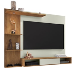 Home Suspenso São Francisco Freijó/Cinza Cristal para TV até 55" - Móveis Leão Home Suspenso São Francisco Freijó/Cinza Cristal para TV até 55" - Móveis Leão