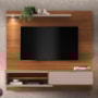 Home Suspenso Trenton 183cm Cinamomo Mel/Grigio Fosco para TV até 70” - Mobler
