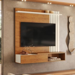 Home Suspenso Vegas 160cm Canela/Off White para TV até 65” - Mobler