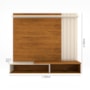 Home Suspenso Vegas 160cm Canela/Off White para TV até 65” - Mobler