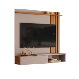 Home Suspenso Vegas 160cm Grigio Fosco/Canela para TV até 65” - Mobler