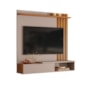 Home Suspenso Vegas 160cm Grigio Fosco/Canela para TV até 65” - Mobler