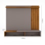 Home Suspenso Vegas 160cm Grigio Fosco/Canela para TV até 65” - Mobler