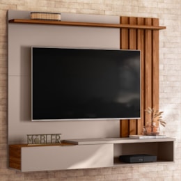 Home Suspenso Vegas 160cm Grigio Fosco/Cinamomo Mel para TV até 65” - Mobler Home Suspenso Vegas 160cm Grigio Fosco/Cinamomo Mel para TV até 65” - Mobler