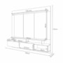 Home Suspenso Zenith Cinamomo/Off White para TV até 65” – HB Móveis