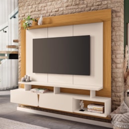 Home Suspenso Zenith Off White/Cinamomo para TV até 65” – HB Móveis