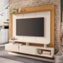 Home Suspenso Zenith Off White/Cinamomo para TV até 65” – HB Móveis