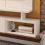 Home Suspenso Zenith Off White/Cinamomo para TV até 65” – HB Móveis