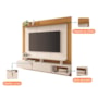 Home Suspenso Zenith Off White/Cinamomo para TV até 65” – HB Móveis