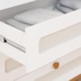 Jogo de Quarto Infantil Alfajor Cômoda 4 Gavetas e Berço Branco Acetinado/Nature - Permóbili Baby