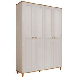 Jogo de Quarto Infantil Alfajor Guarda Roupa e Cômoda 1 Porta e 4 Gavetas Off White/Nature - Permóbili Baby Jogo de Quarto Infantil Alfajor Guarda Roupa e Cômoda 1 Porta e 4 Gavetas Off White/Nature - Permóbili Baby