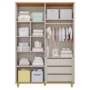 Jogo de Quarto Infantil Alfajor Guarda Roupa e Cômoda 1 Porta e 4 Gavetas Off White/Nature - Permóbili Baby