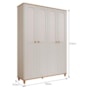 Jogo de Quarto Infantil Alfajor Guarda Roupa e Cômoda 1 Porta e 4 Gavetas Off White/Nature - Permóbili Baby