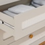 Jogo de Quarto Infantil Alfajor Guarda Roupa e Cômoda 4 Gavetas Off White/Nature - Permóbili Baby