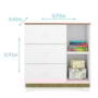 Jogo de Quarto Infantil Ane com Guarda Roupa 3 Portas e Cômoda Branco/Carvalho - Phoenix Baby