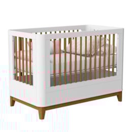 Jogo de Quarto Infantil Boom Classic Slim Berço e Cômoda 1 Porta Branco Fosco com Pés Amadeirado - Reller Móveis Jogo de Quarto Infantil Boom Classic Slim Berço e Cômoda 1 Porta Branco Fosco com Pés Amadeirado - Reller Móveis