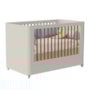 Jogo de Quarto Infantil Boom Plus Wheels Berço e Cômoda 1 Porta Areia Fosco/Savana com Pés Amadeirado - Reller Móveis