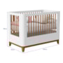 Jogo de Quarto Infantil Boom Slim Classic Guarda Roupa 4 Portas e Berço Branco Fosco com Pés Amadeirado - Reller Móveis  