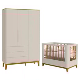 Jogo de Quarto Infantil Boom Slim Classic Guarda Roupa e Berço Areia Fosco/Savana - Reller Móveis Jogo de Quarto Infantil Boom Slim Classic Guarda Roupa e Berço Areia Fosco/Savana - Reller Móveis