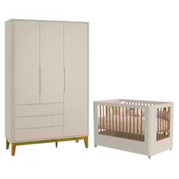Jogo de Quarto Infantil Boom Slim Wheels Guarda Roupa e Berço Areia Fosco - Reller Móveis Jogo de Quarto Infantil Boom Slim Wheels Guarda Roupa e Berço Areia Fosco - Reller Móveis