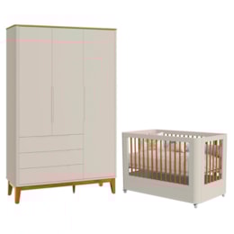 Jogo de Quarto Infantil Boom Slim Wheels Guarda Roupa e Berço Areia Fosco/Savana - Reller Móveis Jogo de Quarto Infantil Boom Slim Wheels Guarda Roupa e Berço Areia Fosco/Savana - Reller Móveis