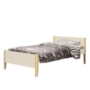 Jogo de Quarto Infantil Cama Simba e Cômoda 1 Porta Boom Areia Fosco com Pés Madeira Natural - Reller Móveis