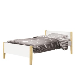 Jogo de Quarto Infantil Cama Simba e Cômoda 1 Porta Boom Branco Fosco com Pés Madeira Natural - Reller Móveis  Jogo de Quarto Infantil Cama Simba e Cômoda 1 Porta Boom Branco Fosco com Pés Madeira Natural - Reller Móveis