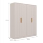 Jogo de Quarto Infantil Caramelo Guarda Roupa e Cômoda com Porta Off White/Nature - Permóbili Baby