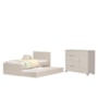 Jogo de Quarto Infantil com Bicama Sofá Solteiro Nino e Cômoda Luna 1 Porta Areia Fosco - Reller Móveis 