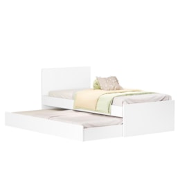 Jogo de Quarto Infantil com Bicama Sofá Solteiro Nino e Cômoda Luna 1 Porta Branco Fosco - Reller Móveis