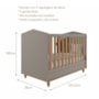 Jogo de Quarto Infantil Cômoda Casinha 1 Porta e Berço Americano Mimo Fendi/Nature - Permóbili Baby