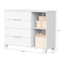 Jogo de Quarto Infantil Cômoda Luna 1 Porta e Berço Evolution Branco Fosco - Reller Móveis