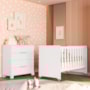Jogo de Quarto Infantil Cômoda Luna 4 Gavetas e Berço Evolution Branco Fosco - Reller Móveis