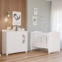 Jogo de Quarto Infantil Cômoda Riso e Berço Conforto Branco - Permóbili Baby