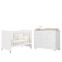 Jogo de Quarto Infantil Cômoda Zaki e Berço Evolution Branco Fosco - Reller Móveis