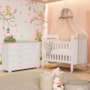 Jogo de Quarto Infantil Cômoda Zaki e Berço Mini Cama Danny Branco Fosco - Reller Móveis
