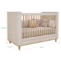 Jogo de Quarto Infantil Cupcake Cômoda 1 Porta e Berço Off White/Nature - Permóbili Baby