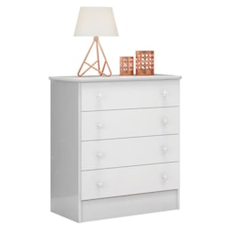 Jogo de Quarto Infantil Doce Sonho Cômoda 4 Gavetas e Berço Mini Cama Branco - Qmovi  Jogo de Quarto Infantil Doce Sonho Cômoda 4 Gavetas e Berço Mini Cama Branco - Qmovi